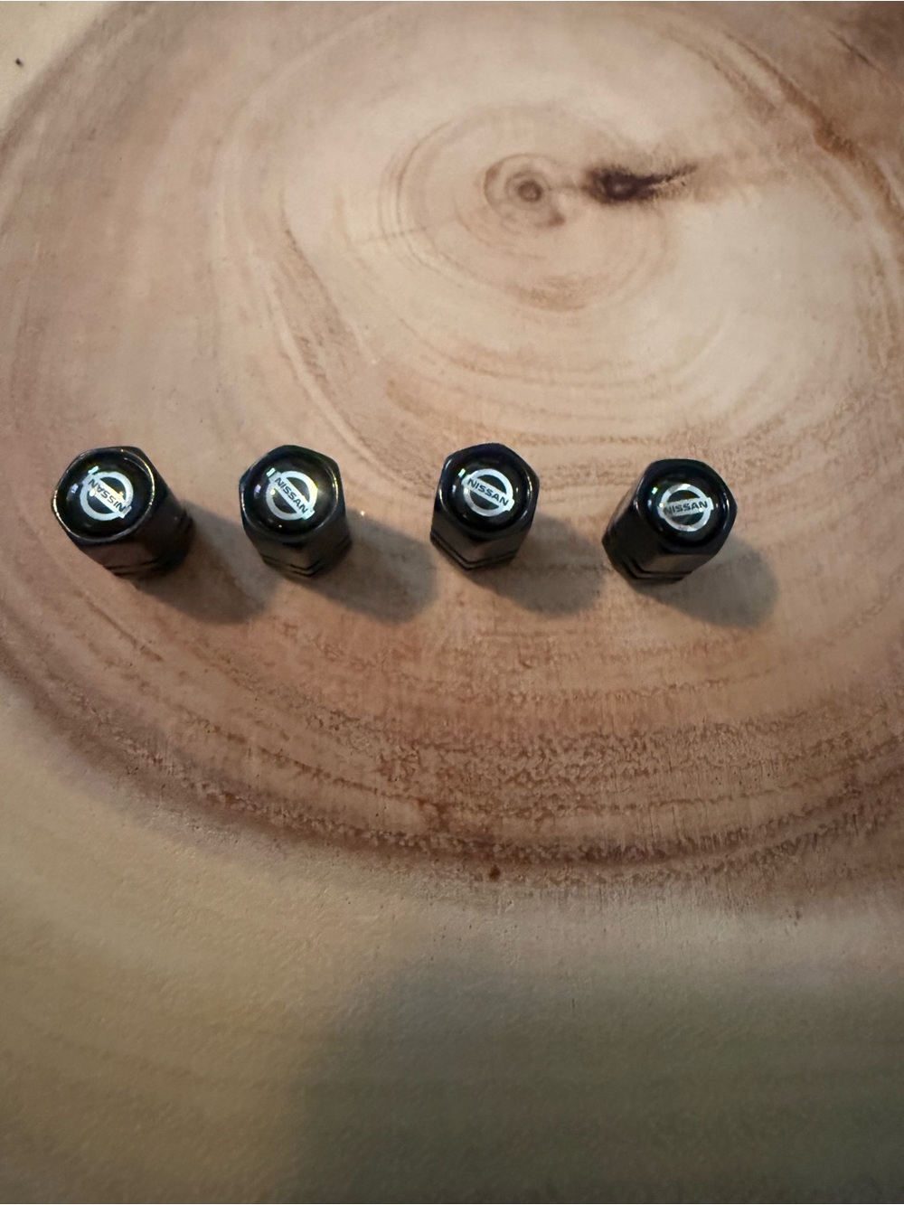 Black Tire Valve Stem Caps - Set of 4